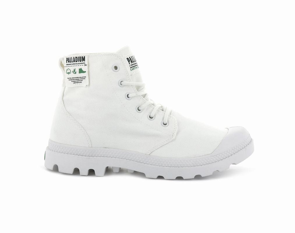 Palladium Pampa Hi Organic Mens Boots White Australia [STFKQL-497]